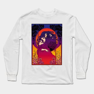 Art Deco Lady (purple) Long Sleeve T-Shirt